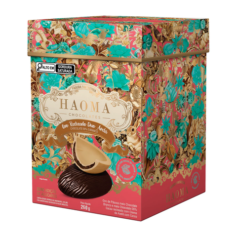 Ovo Recheado de Chocolate ao Leite com Pistache 260g Haoma
