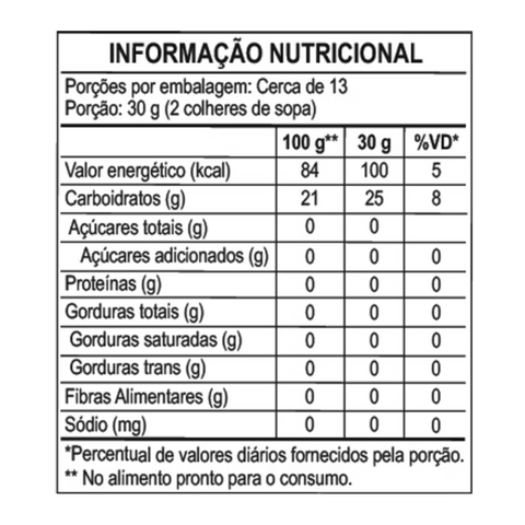 Sagu Mandioca Da Terrinha 400g