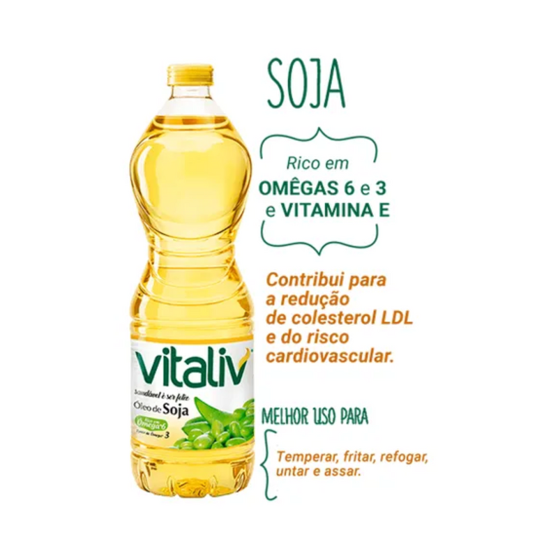 Óleo De Soja Vitaliv 900ml