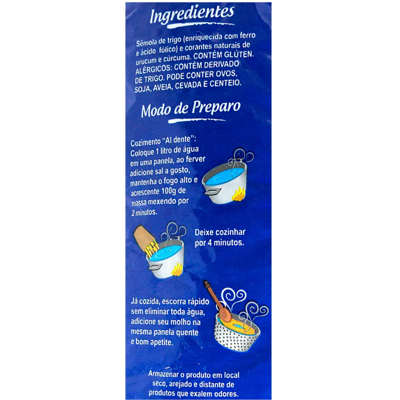 Macarrão Ave Maria Santa Amália Sêmola Pacote 500g