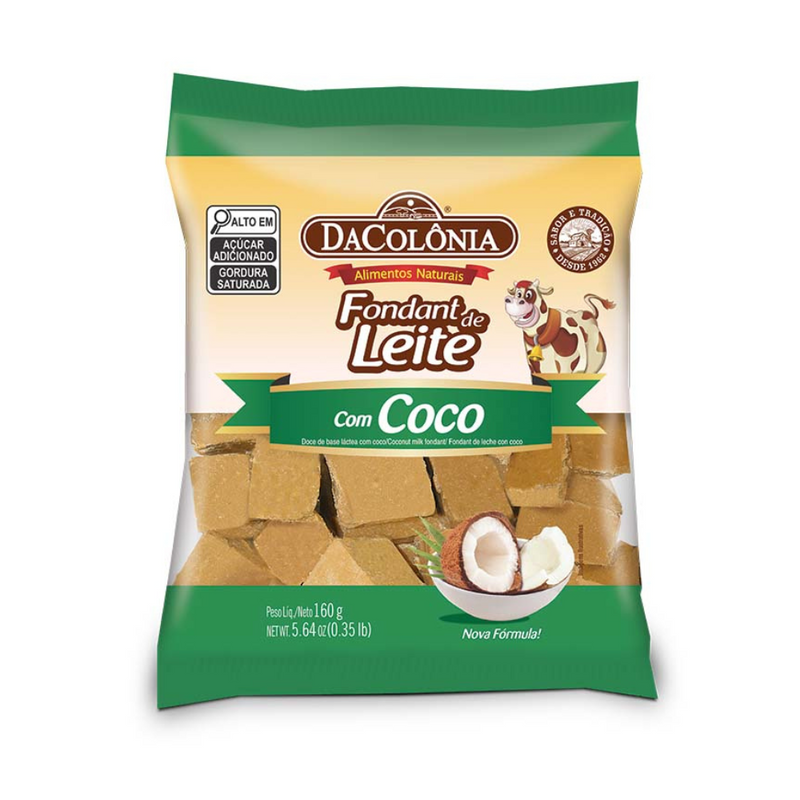 Rapadurinha De Leite C/coco DaColônia 160g Fondant