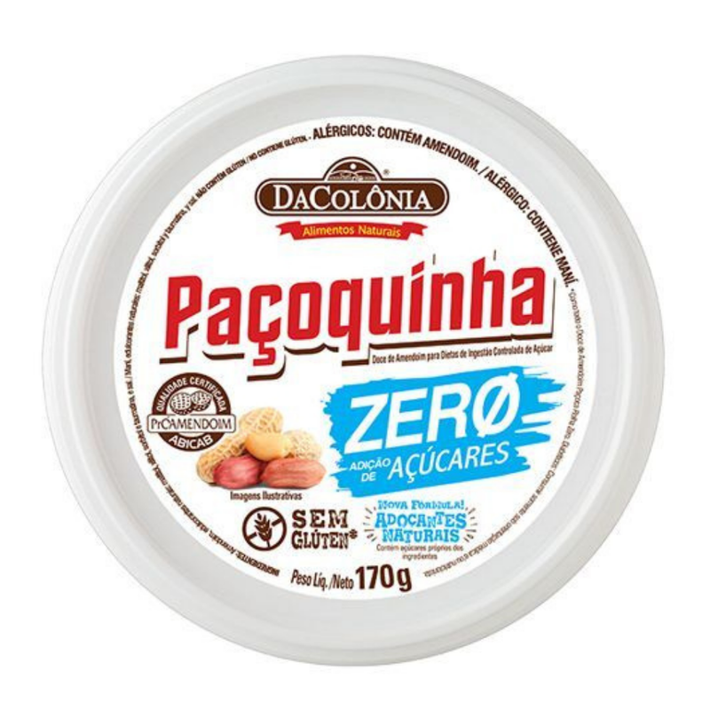Paçoca Rolha Zero DaColônia 170g - Dacolonia