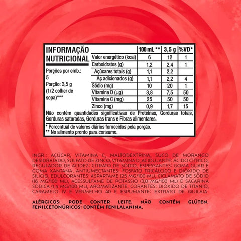 Refresco em Pó Tang Morango 18g