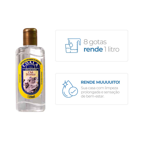Coala Essências - Limpador Perfumado de Ambientes - CHÁ BRANCO- 120 ml
