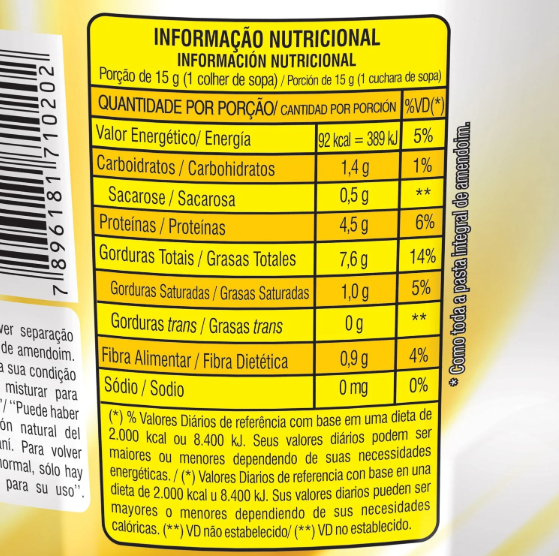 Amendopower Pasta de Amendoim DaColônia 500G - 6UN