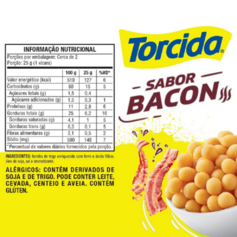 Salgadinho Bacon Torcida 60g