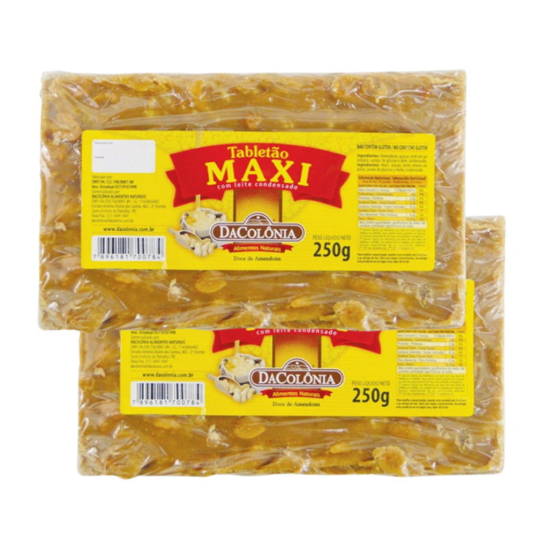 Tabletao Maxi C/ Leite Condensado DaColônia 250g - 2un