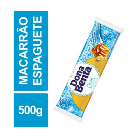Macarrão Dona Benta C/ovos Espaguete Pacote 500g
