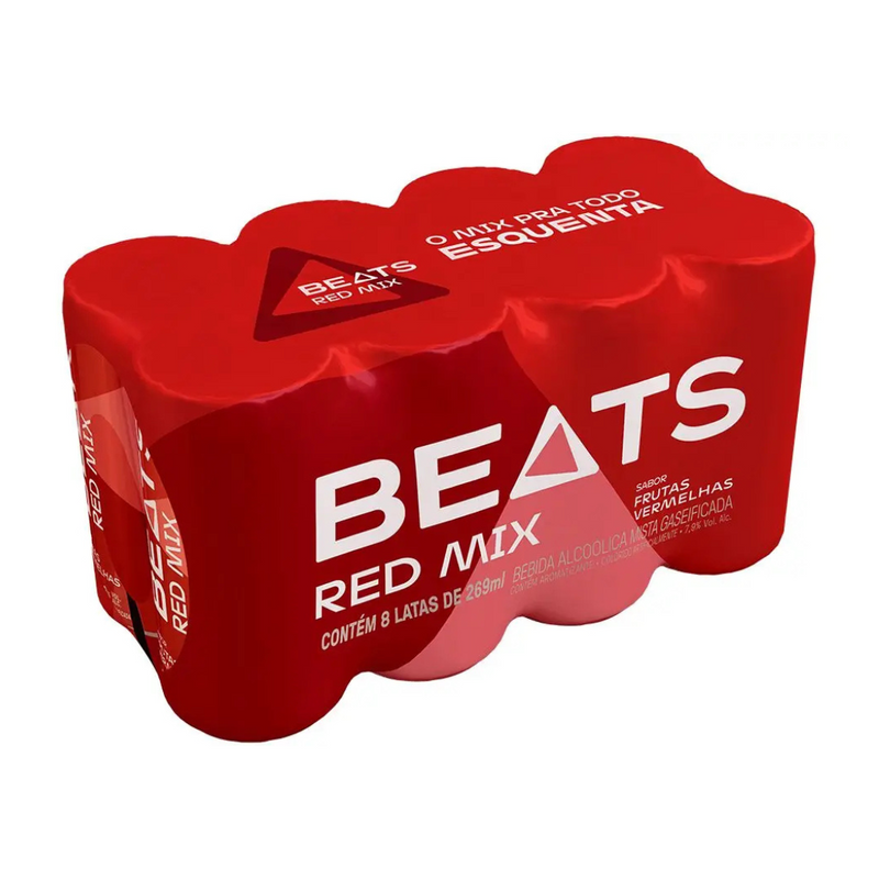 Beats Red Mix Frutas Vermelhas Lata 269ml  CX 8 Unidades
