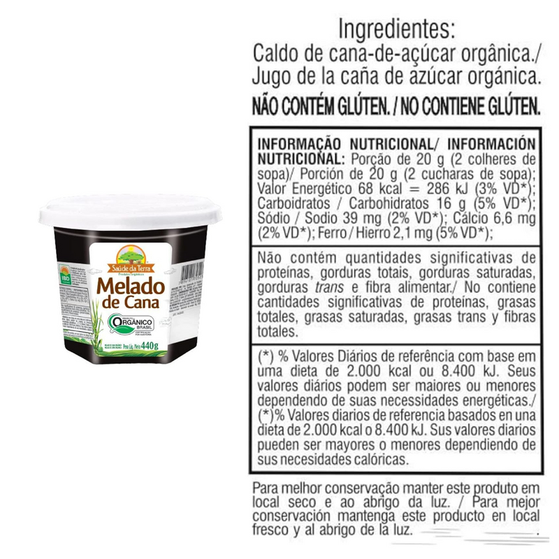 MELADO ORGANICO 440GR - DACOLÔNIA