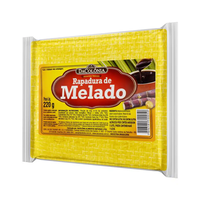 Rapadura Puxapalha 220g Dacolonia