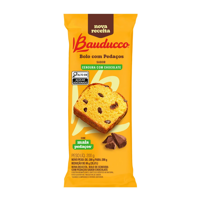 Bolo de Cenoura C/Cobertura de chocolate Bauducco 200g