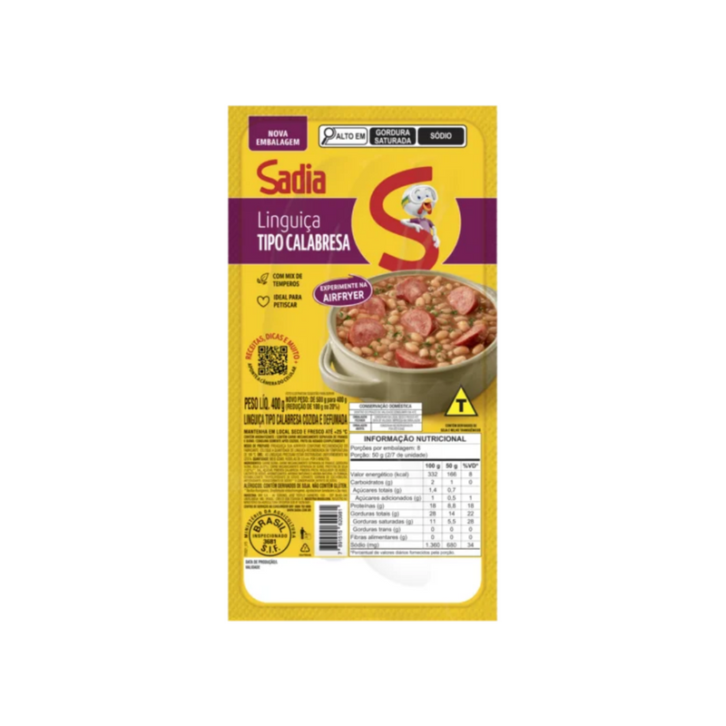 Linguiça Tipo Calabresa Sadia 400g
