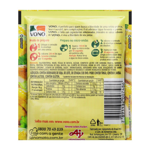 Sopa Vono Milho com Frango Pacote com 18g