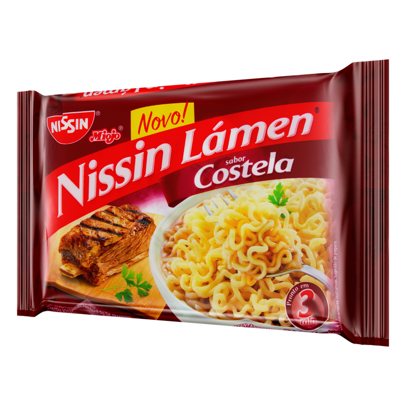 MACARRÃO INSTANTÂNEO NISSIN LAMEN COSTELA 85G - 6UN