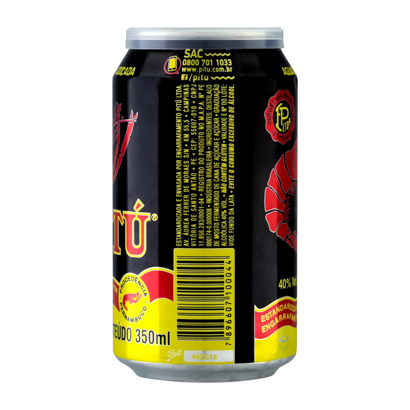Aguardente Pitu Lata 350 Ml