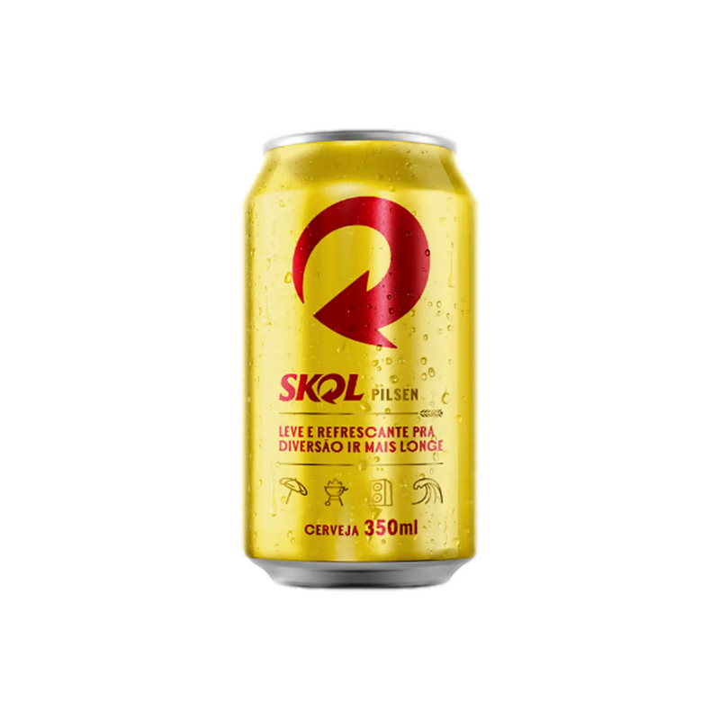 Cerveja Skol Pilsen Lata 350ml 12 Unidades