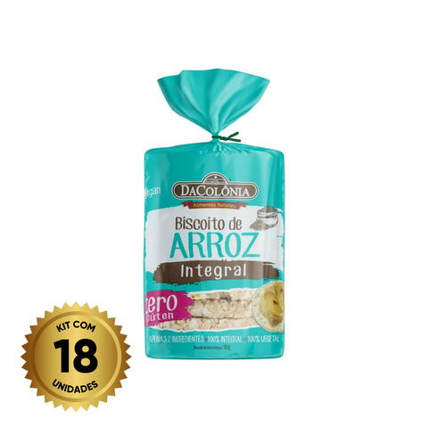 Biscoito de Arroz Integral 95g Dacolônia