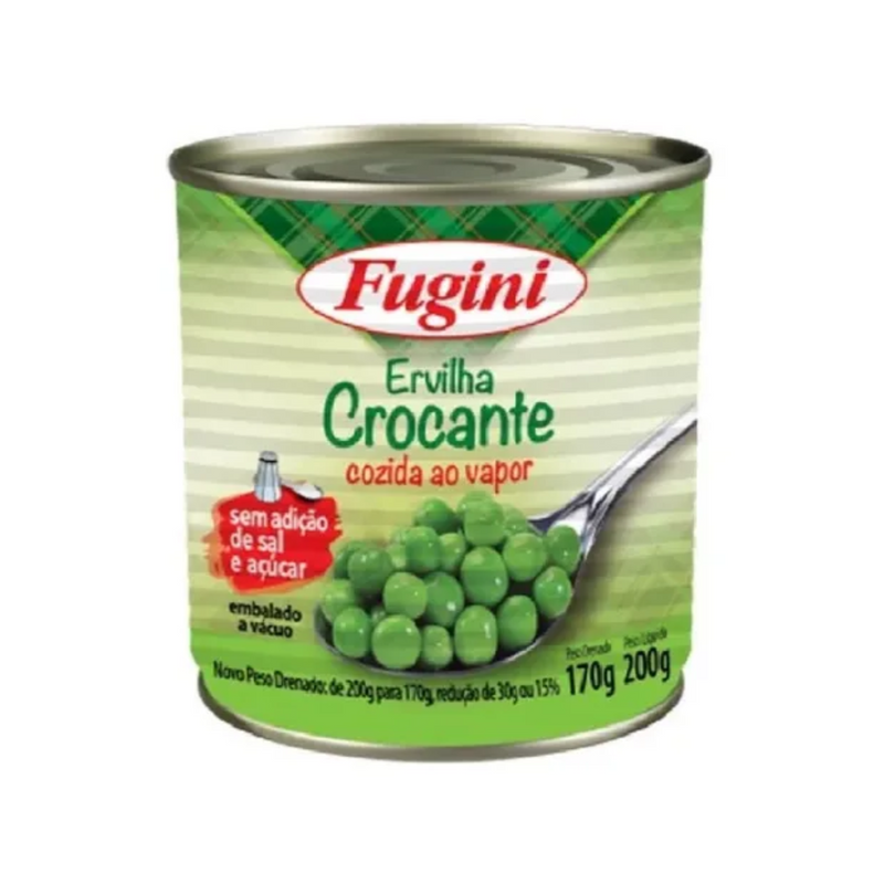 Ervilha Em Conserva Fugini Vapor Vegana Lata 170g