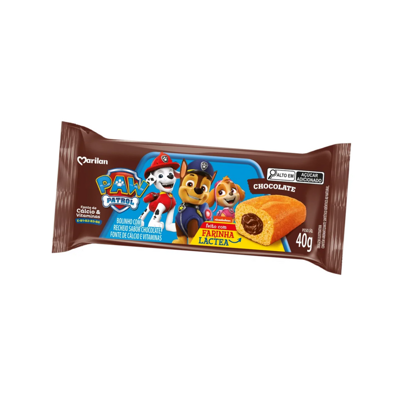 Bolinho Patrulha Canina Baunilha com Recheio Chocolate 40G