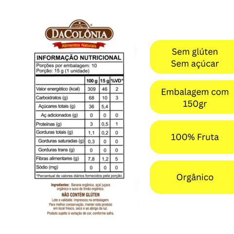 Barrinha De Banana Com Acai Zero 150g