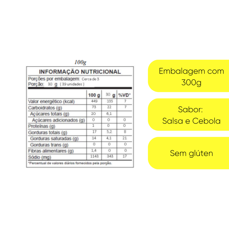 Biscoito De Polvilho Salsa E Cebola 100gr Vale D'ouro
