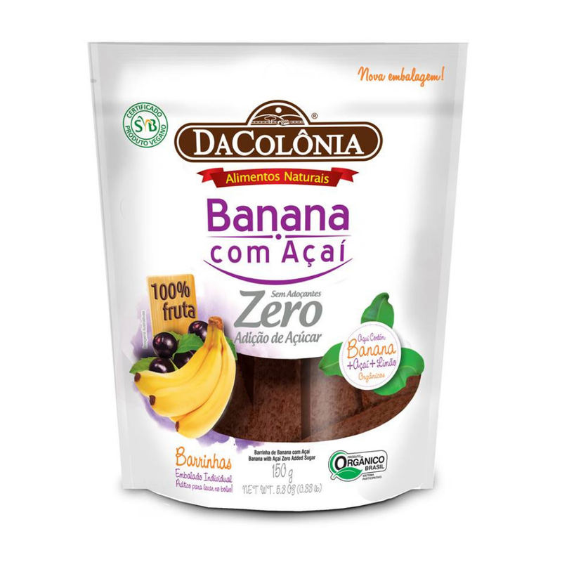 Barrinha De Banana Com Acai Zero DaColônia 150g
