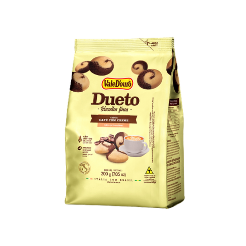 Biscoito Fino Dueto Café C/ Creme 200g Espiral Vale D'ouro