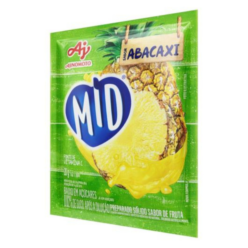 Refresco em Pó Mid Envelope com 20g - Abacaxi - 3UN