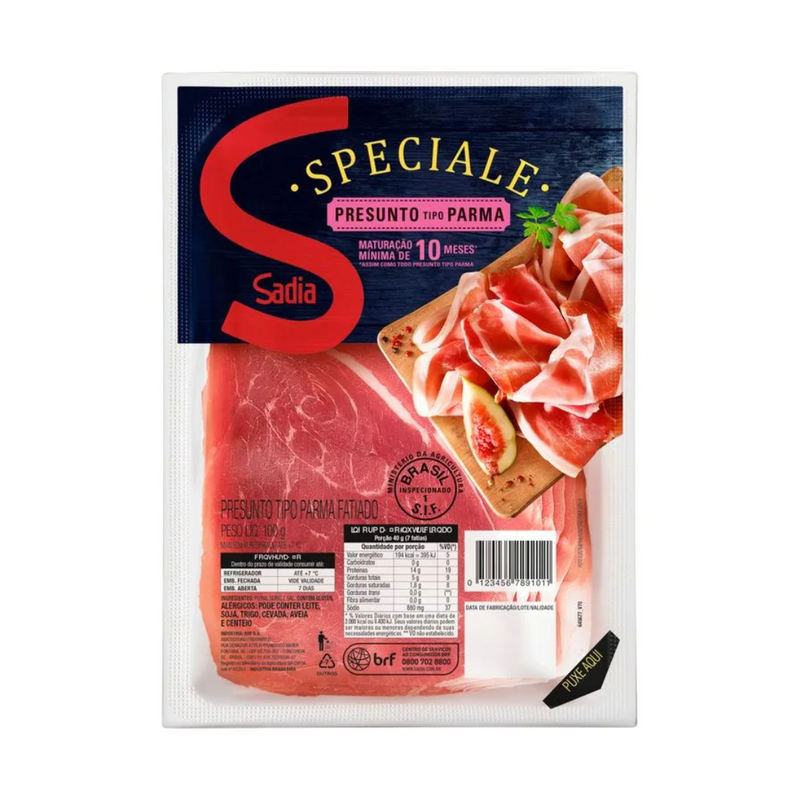 Presunto Parma Fatiado Sadia Speciale 100g