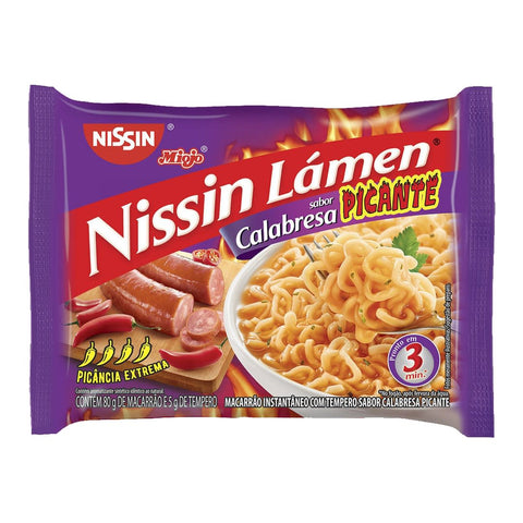 Macarrão Instantâneo Nissin Lamen Calabresa Picante 85gr