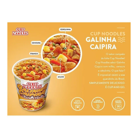 Macarrão Instantâneo Cup Noodles 68G - Nissin - GALINHA CAIPIRA