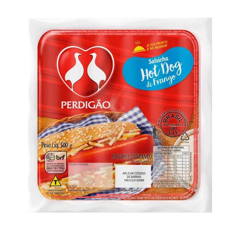 SALSICHA DE FRANGO 500G PERDIGÃO