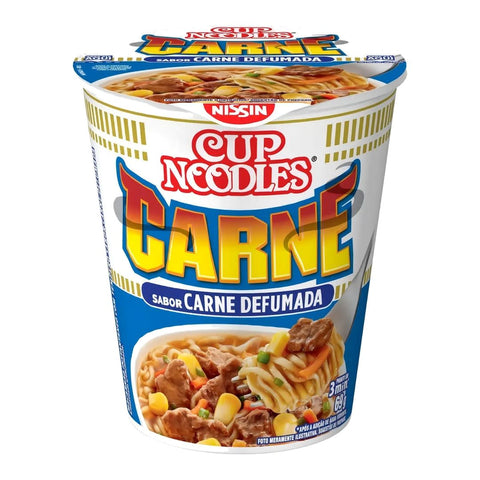 Macarrão Instantâneo Cup Noodles 68G - Nissin -  CARNE DEFUMADA