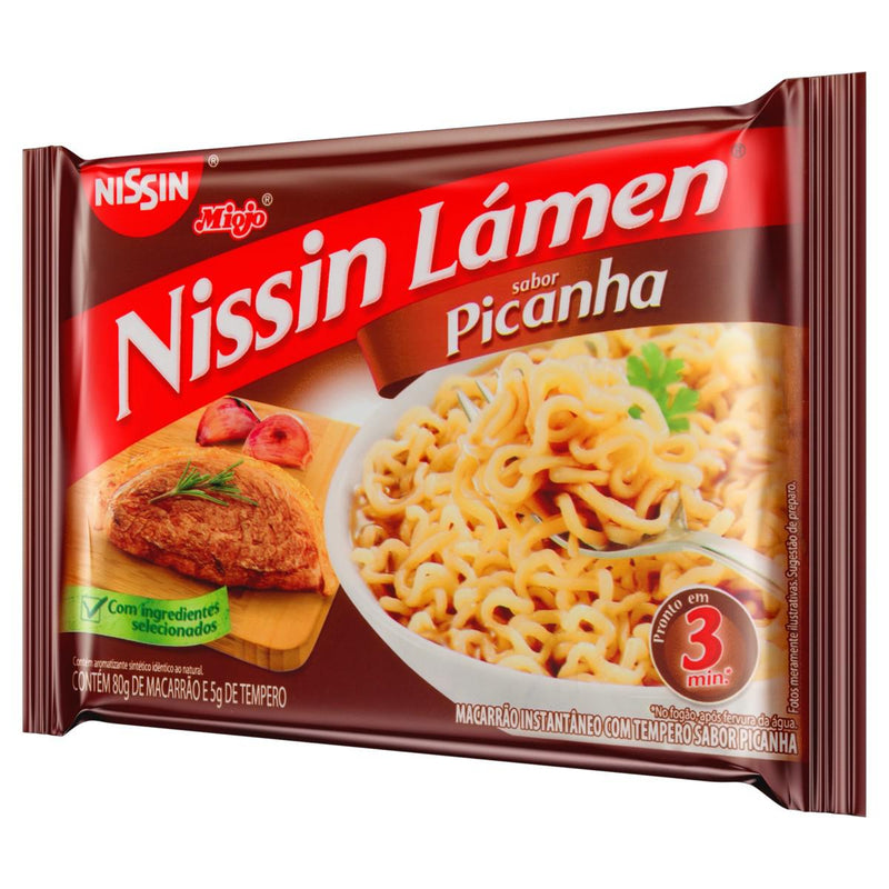 MACARRÃO INSTANTÂNEO NISSIN LAMEN PICANHA 85G - 6UN