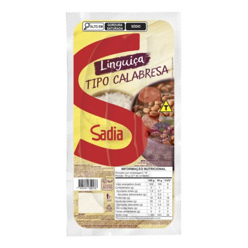 Linguiça Tipo Calabresa Defumada Sadia 500g