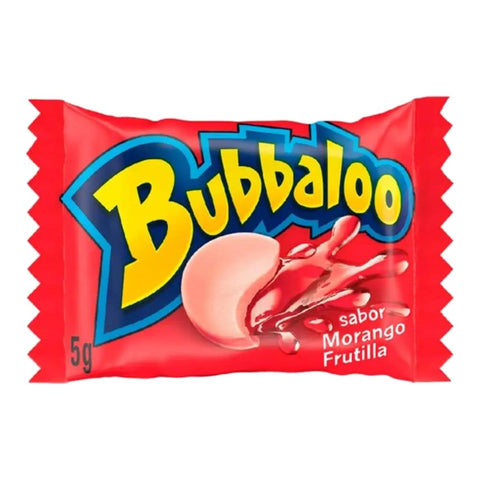 Chiclete Bubbaloo Morango 300g Caixa 60un - Bubbaloo