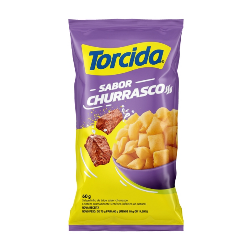 Salgadinho de Churrasco Torcida 60g
