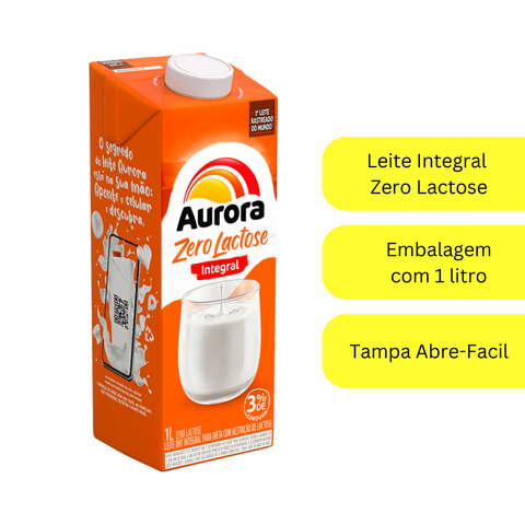 Leite Sem Lactose Integral Aurora