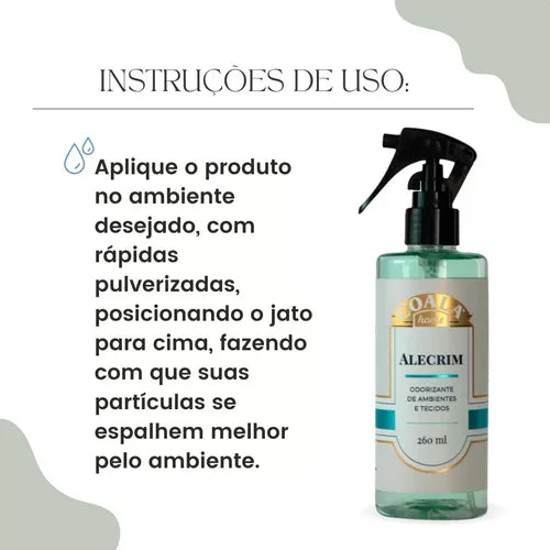 ODORIZANTE DE AMBIENTES E TECIDOS ALECRIM 260ML