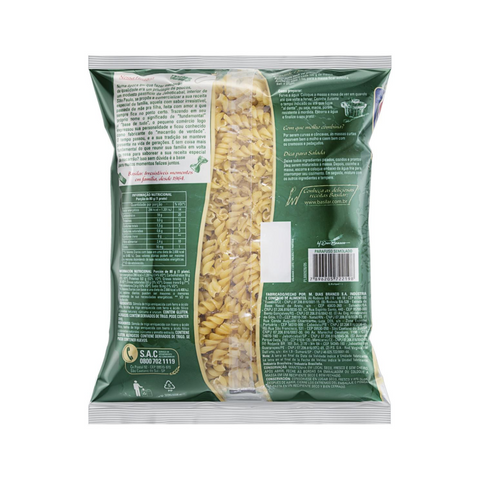 Macarrão Parafuso Basilar Semolado 500g