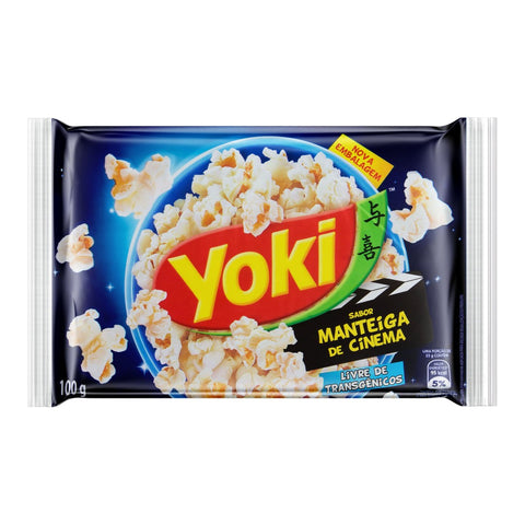 PIPOCA PARA MICRO-ONDAS MANTEIGA DE CINEMA YOKI PACOTE 100G