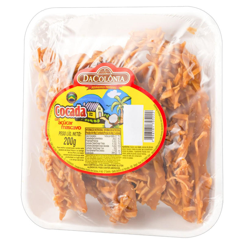 COCADA C/ AÇÚCAR MASCAVO 200G - 5UN