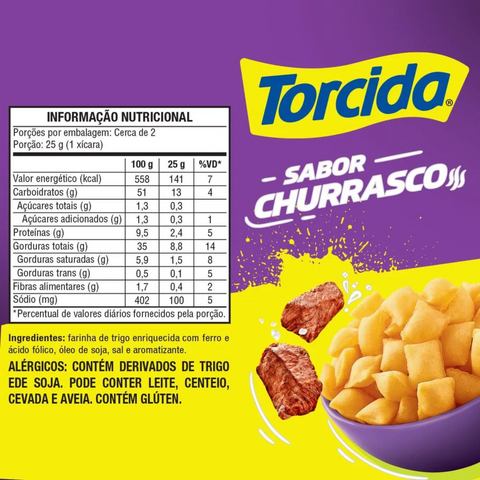 Torcida Salg de Trigo Churrasco Pct 60g Cx 39,9000