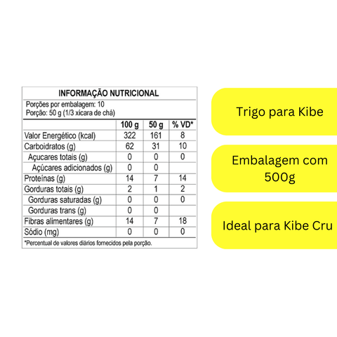 Trigo para Kibe Da Terrinha 500g