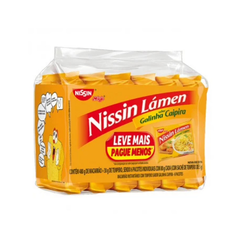 Pack Macarrão Lámen Miojo Gali. Caipira 6X85g