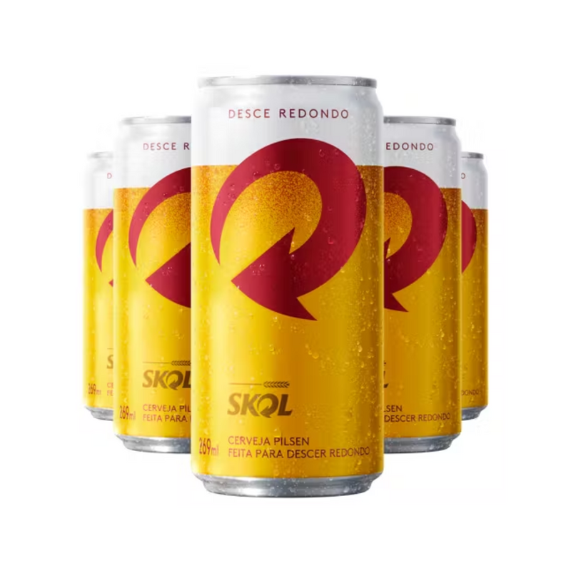 Cerveja Skol Pilsen Lata 269ml Pack 15 Unidades