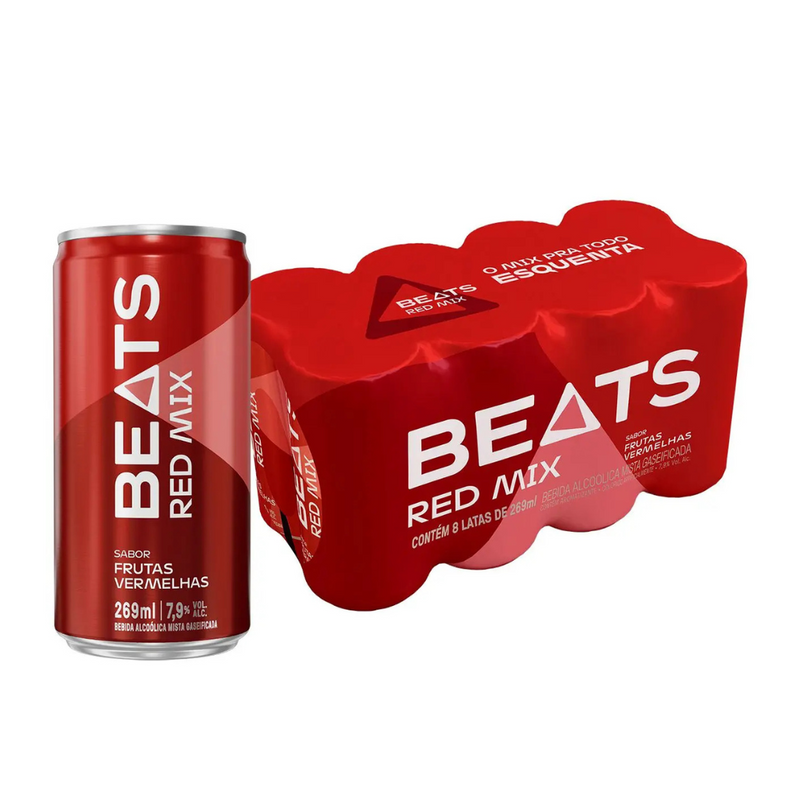Beats Red Mix Frutas Vermelhas Lata 269ml  CX 8 Unidades