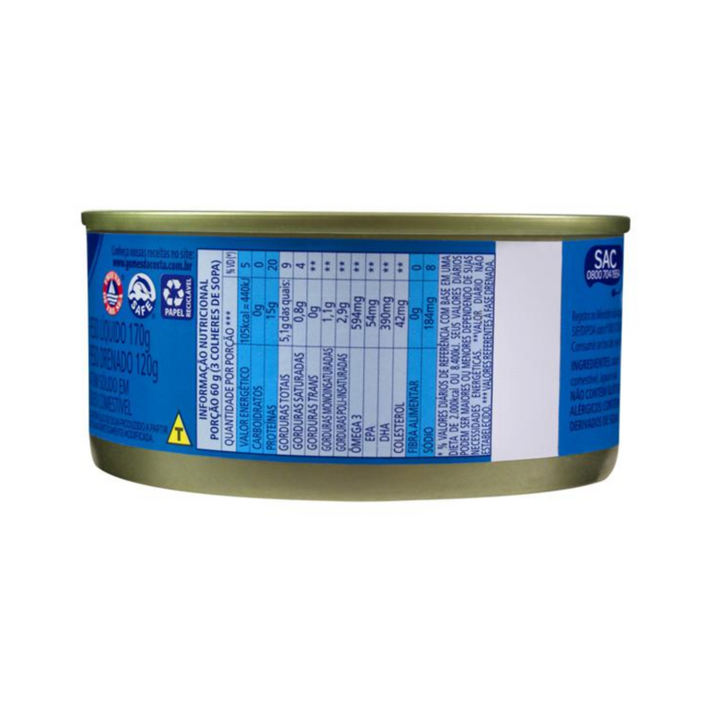 Atum Sólido com Óleo GOMES DA COSTA Lata 170g