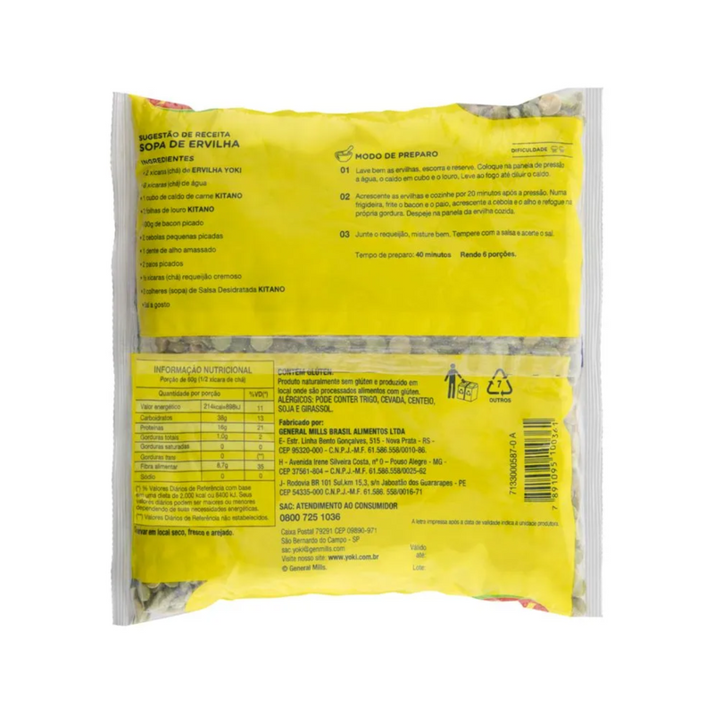 Ervilha partida Yoki - 500g